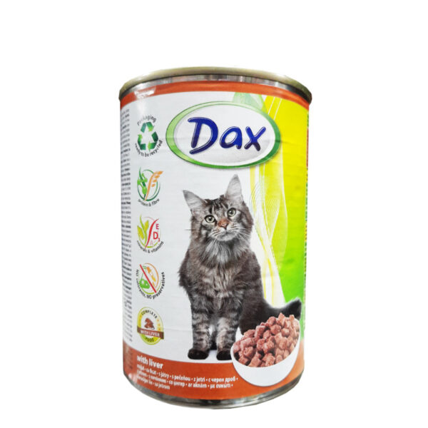DAX konzerva pre mačky pečeň 415g