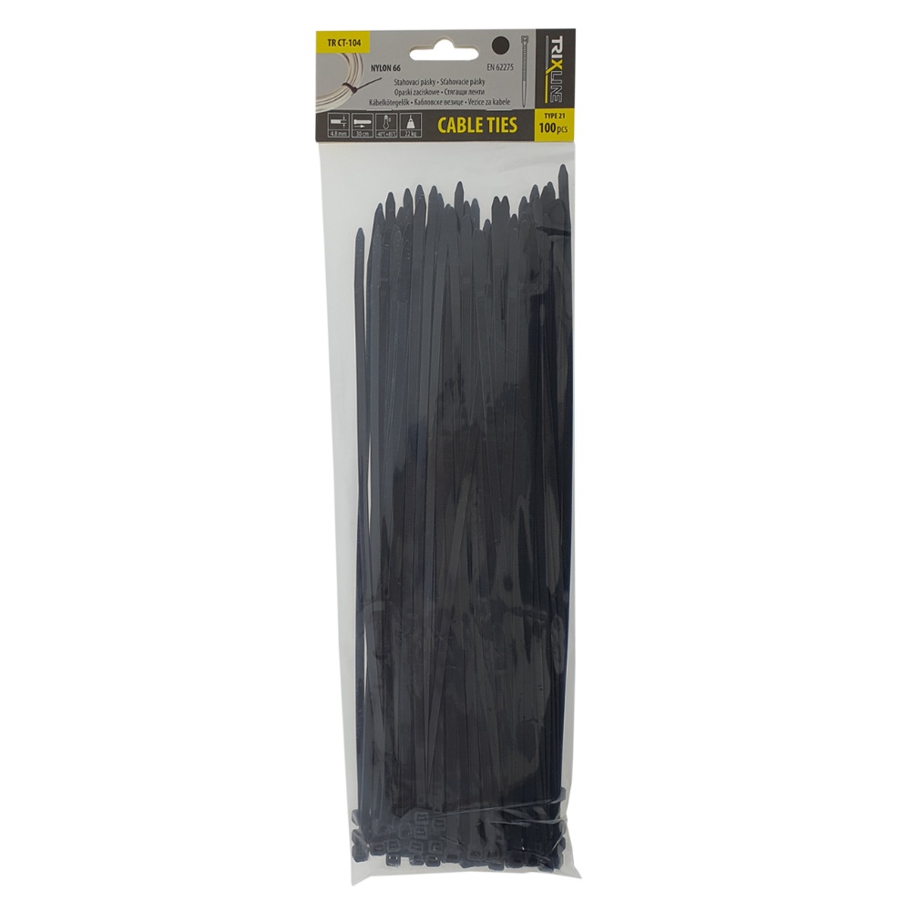 Sťahovacia páska 30cm čierna 100ks
