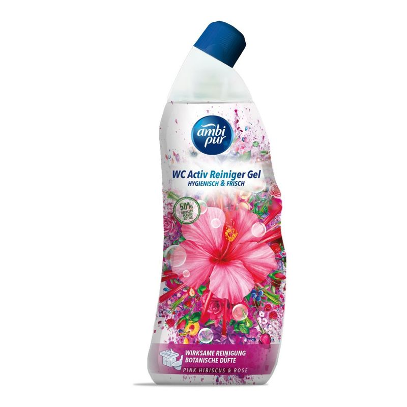 Ambipur WC Active gel ružový ibišek a ruže 750ml