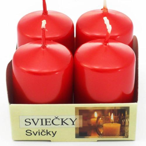Sviečka ADVENT 40/60, Metalická červená