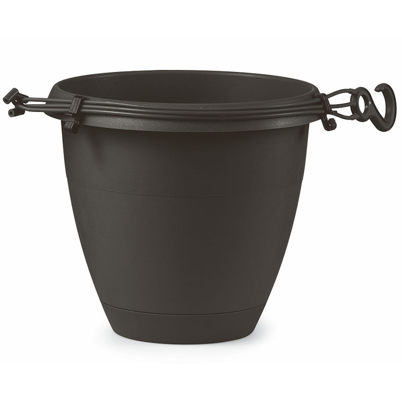 Kvetináč závesný FLOW 20cm antracit