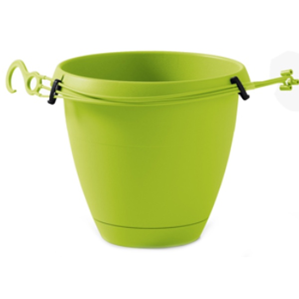 Kvetináč závesný FLOW 20cm zelený